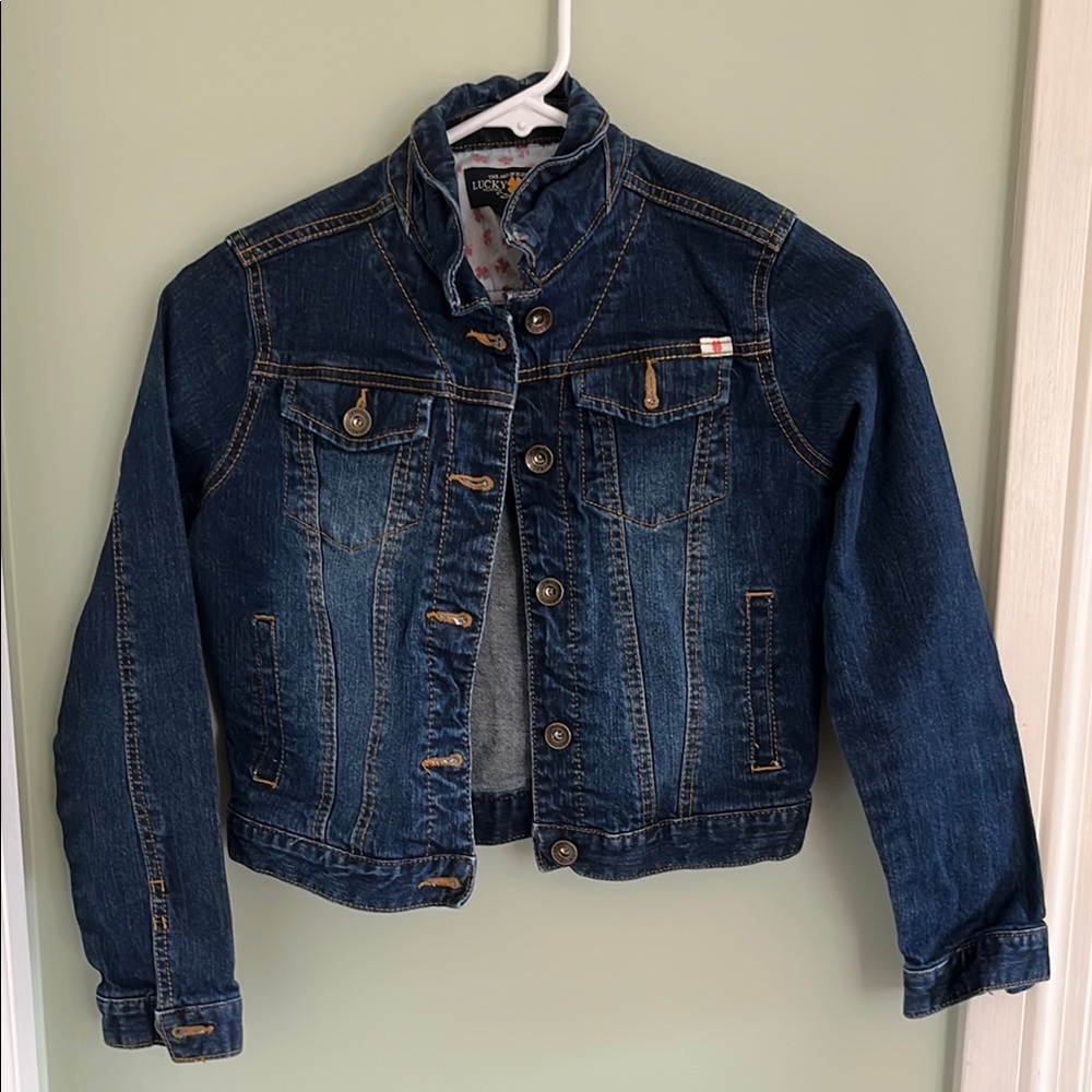 Lucky Brand Blue Cropped Jean Jacket